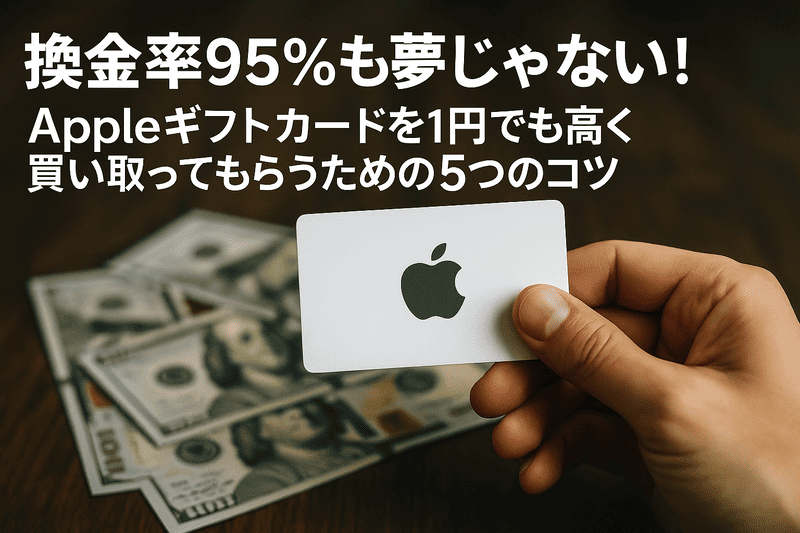換金率95%も夢じゃない！Appleギフトカードを1円でも高く買い取ってもらうための5つのコツ